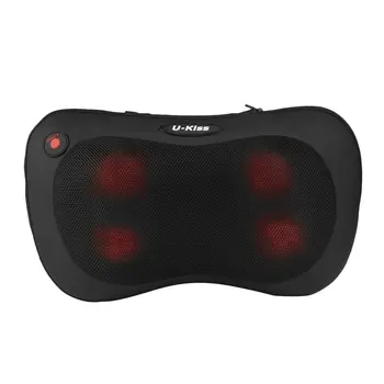 

U-Kiss Shiatsu Multipleuse Massage Pillow with Heat for Car Home or Office Relieves Muscle Pain and Tension 18W DC 12V