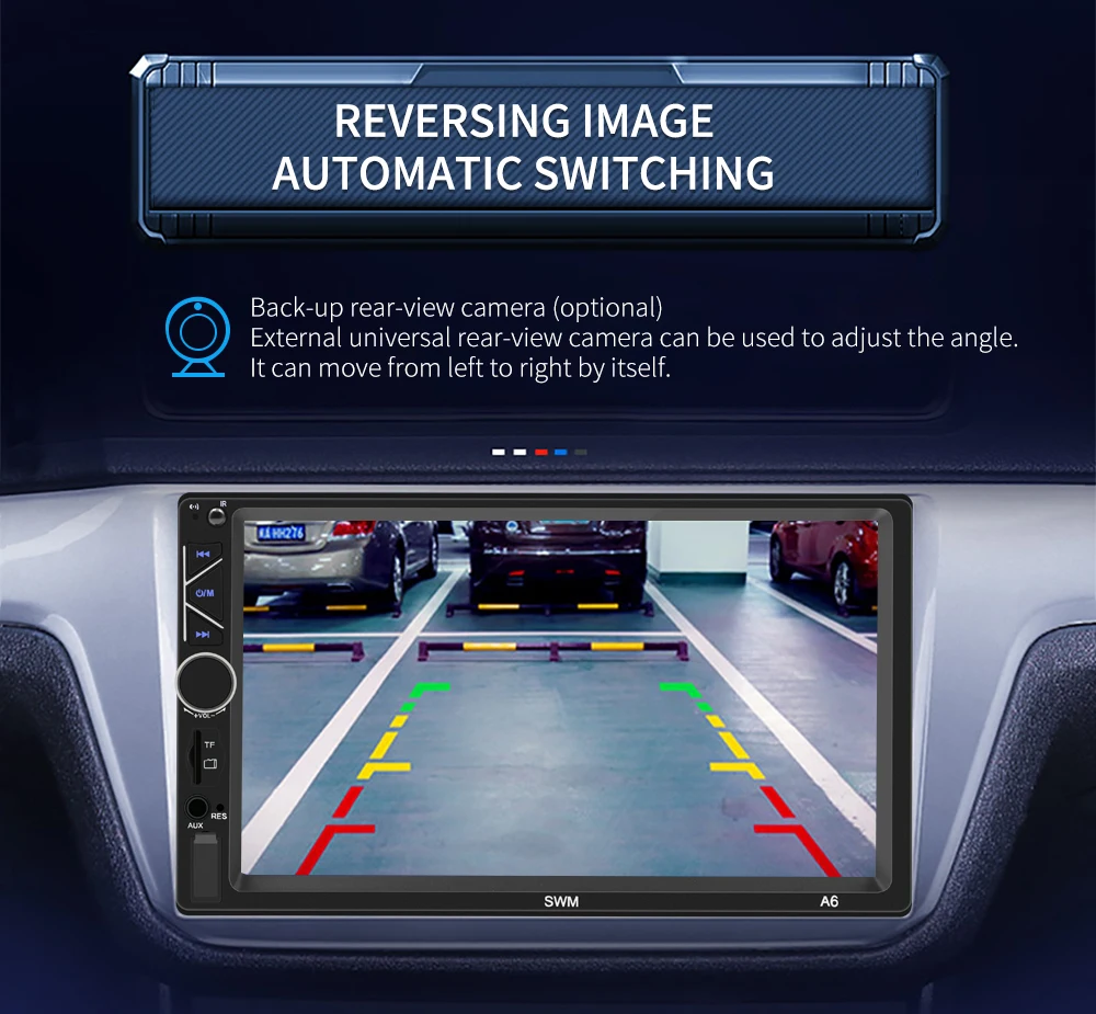 Автомобильный мультимедийный MP5 плеер аудио стерео SWM-A6 автомобильный Радио " HD экран цифровой дисплей AUX BT USB FM U диск мобильный телефон 92