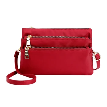 

LJL-Multi-Compartment Simple Bag Fashion Large-Capacity Shoulder Bag Casual Multi-Zip Pocket Cross-Body Bag