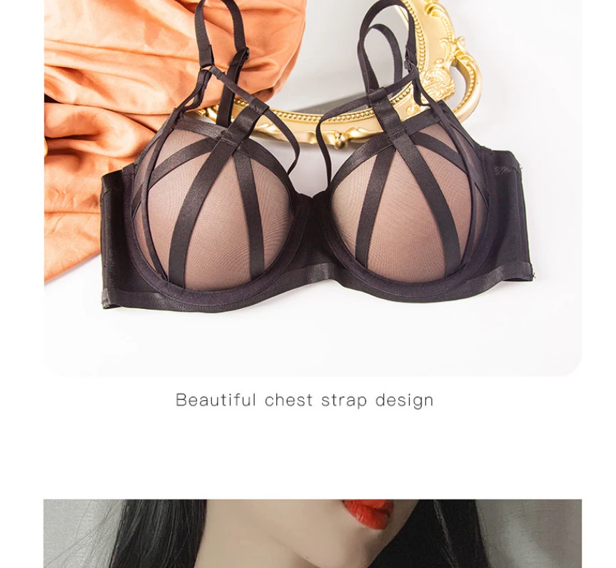 sexy bra set Underwear ladies thick cotton plus size push-up sexy bra + panties 2 pieces of underwear gathering set suitable for young women sexy bra and panty set