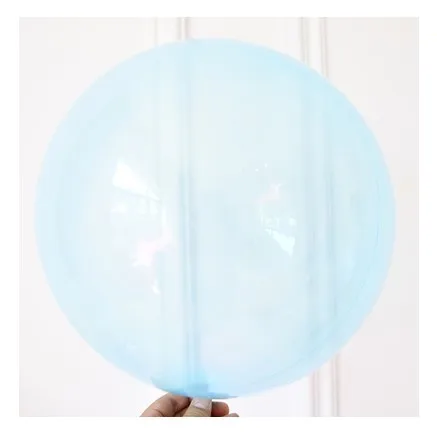blue 10 шт./партия, цветные хрустальные воздушные шары 1" 24" дюймов, круглые прозрачные воздушные шары Bobo, Свадебный гелиевый надувной шар - Цвет: blue