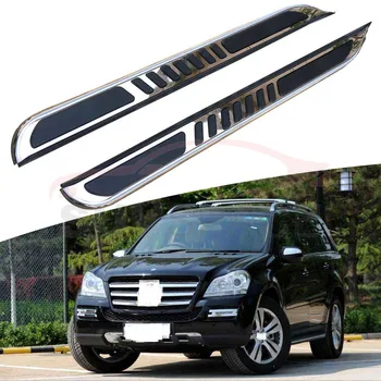 شراءالجانب خطوة يناسب لمرسيدس بنز X164 GL 2006-2012 تشغيل المجلس Nerf بار 2 قطعة اليسار الأيمن الألومنيوم الجانب خطوة الجانب دواسة