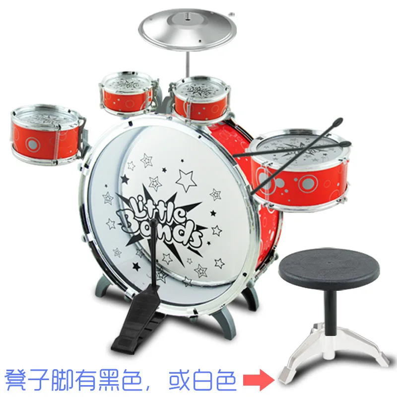CHILDREN'S Jazz Drum Kit Model Percussion Instrument Mini Five Drum Send Stool Jazz Drum Simulation Scene Toy