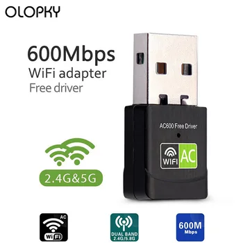 

New Free Drive 2.4Ghz 5Ghz Wifi Adapter 802.11ac Dual Band Wireless Adapter Usb Network Card Wifi Dongle For Desktop Laptop PC