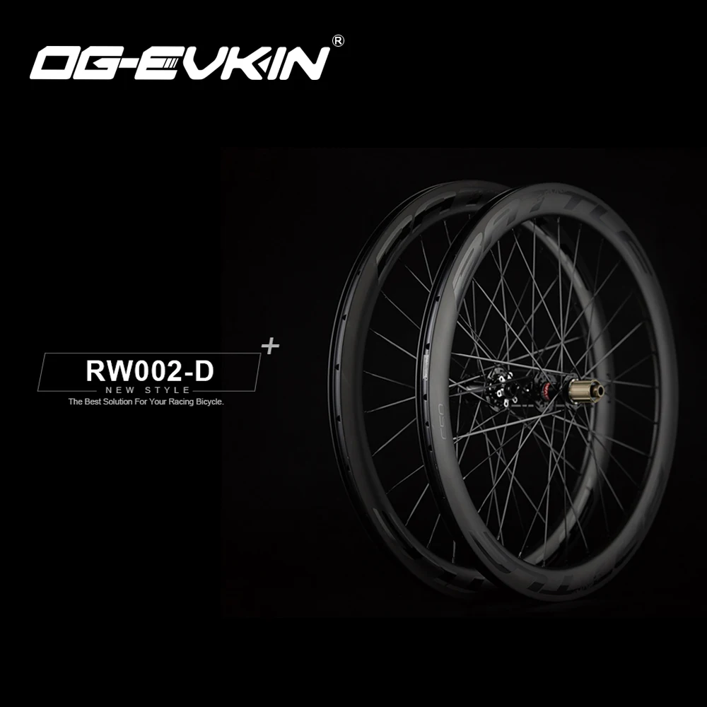 OG-EVKIN RW-002 карбоновые колеса Clincher 50 мм Глубина 25 мм Наружная ширина v-тормоз/дисковый тормоз карбоновое колесо для шоссейных велосипедов 700c колесная
