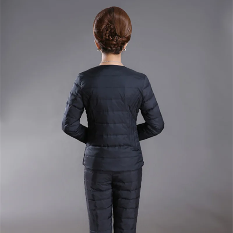 Manufacturers Middle-aged Women Dress Inner Wearing And outside Wearable 80% White Duck down High-Pile down Jacket Thick Warm Co