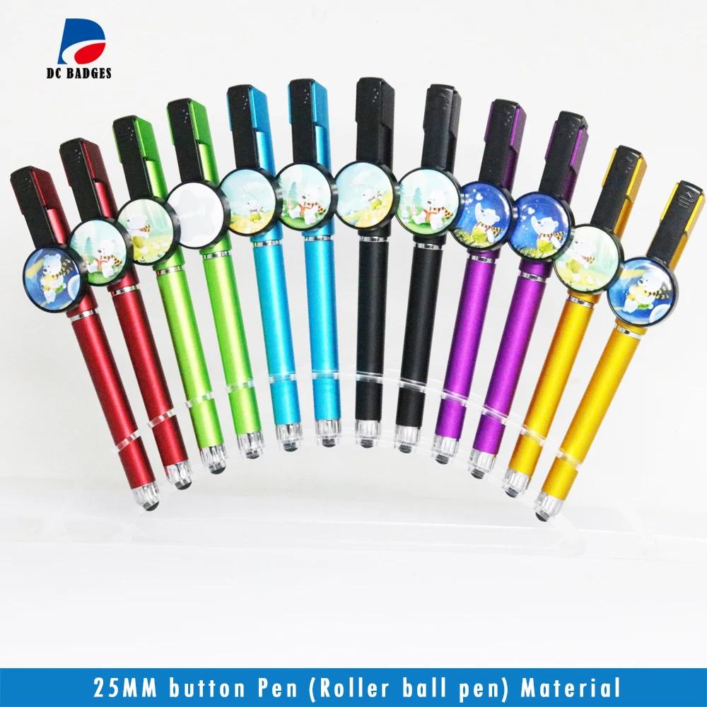 

25mm New button pen material (gel pen) button components 100sets
