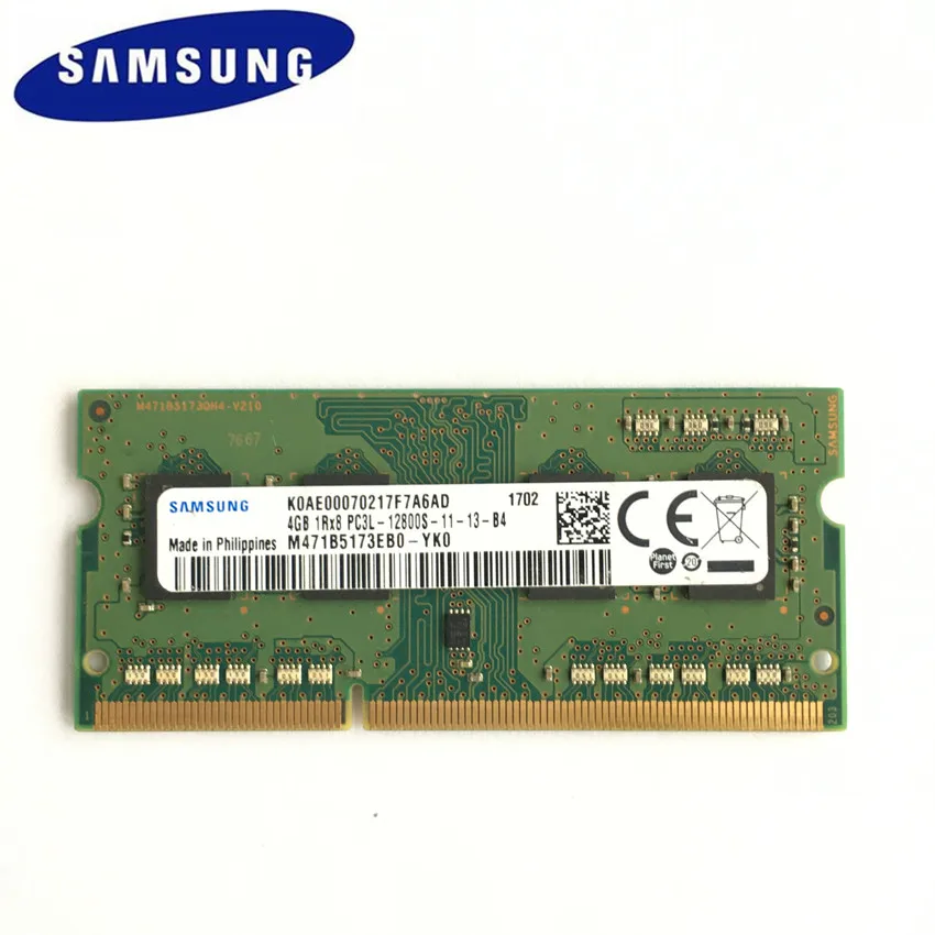 SAMSUNG 8 Гб(2 шт x4гб) 1Rx8 PC3L-12800S DDR3 1600 МГц 4 Гб памяти ноутбука 4G PC3L 12800S 1600 МГц модуль ноутбука SODIMM ram