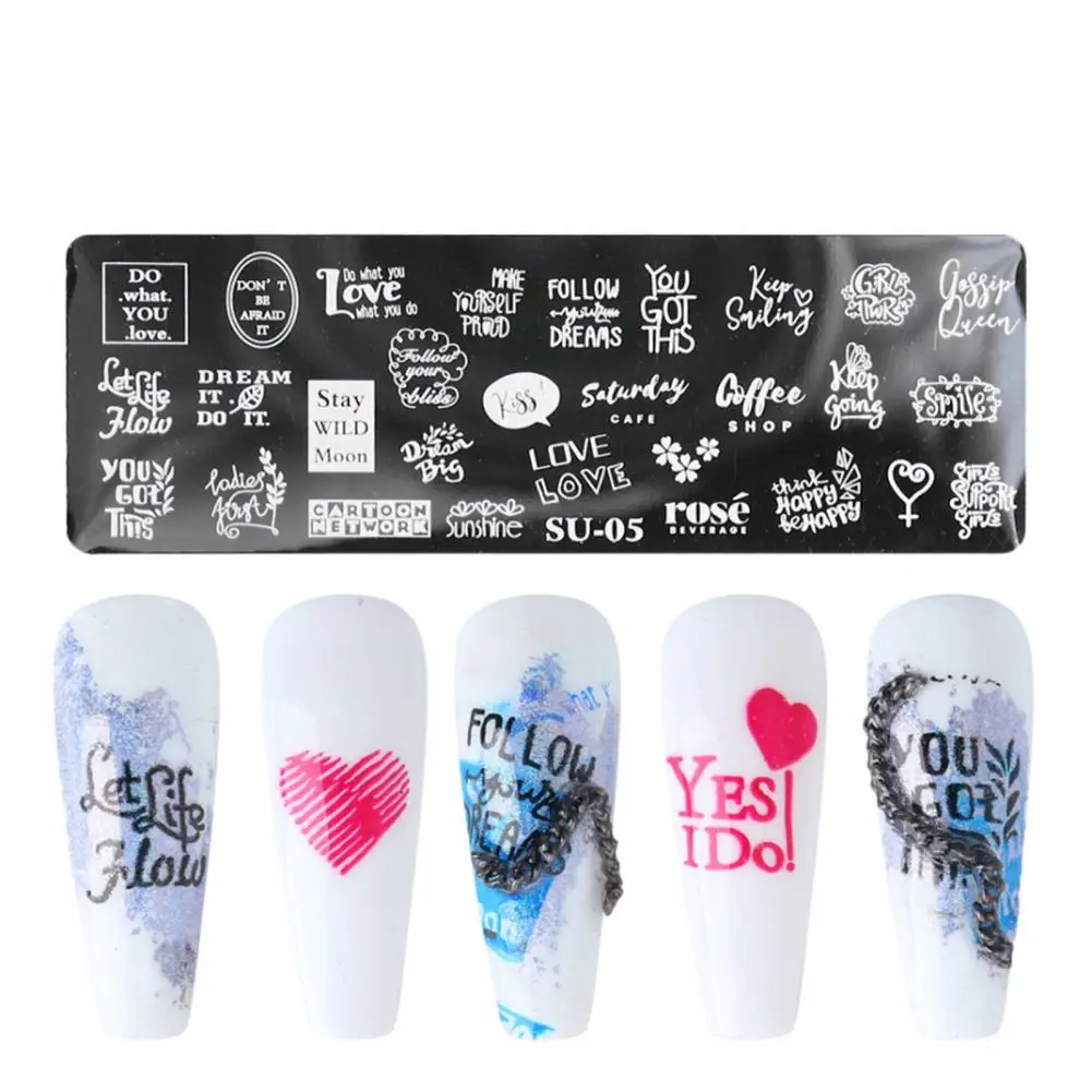 Nail Stamping Plates Human Face Design Multiple Pictures Solid Manicure Art Stainless Steel Printing Plate for Girl