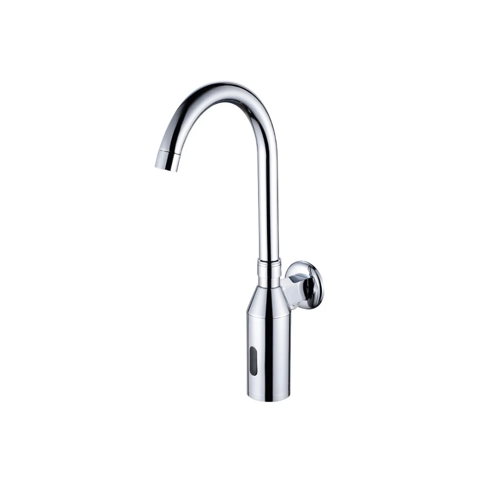 

Brass Material Chrome Color Wall Mounted Battery Power Luxury Sense Basin Tap