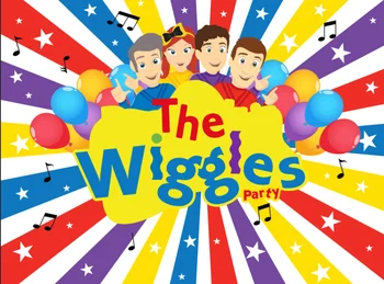 

7x5FT Beautiful Color Rainbow Wiggles Party Stars Music Personalized DIY Custom Photo Backdrop Background Vinyl 220cm X 150cm
