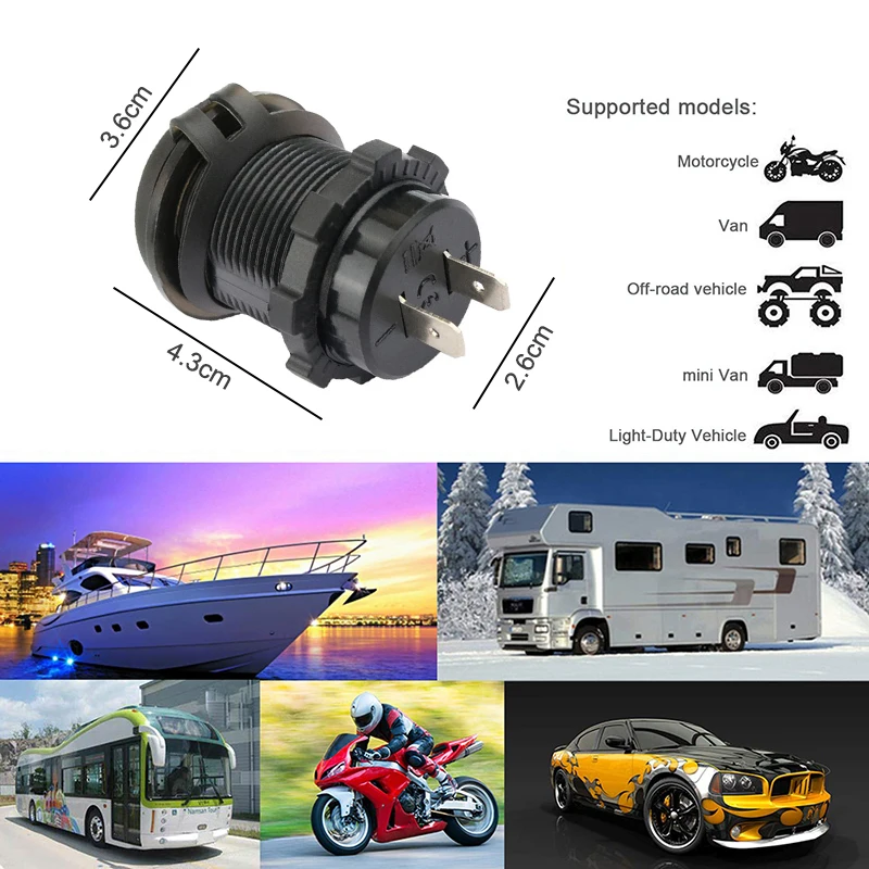  USB      ܼƮ , LED  а , ڵ Ʈ , 4.2A, 12V, 24V