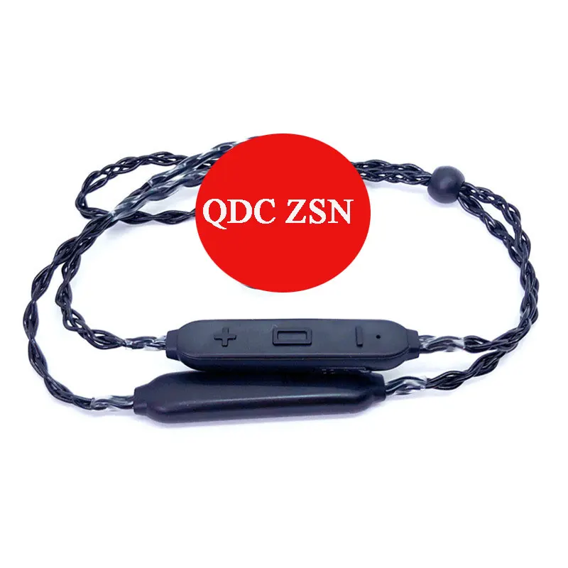 Обновление кабель для mmcx 0,78 мм 2pin SE215 SE535 IE80 A2DC QDC cableHandmade QCC3034 Bluetooth5.0 Поддержка APTX HD AAC - Цвет: Black QDC ZSN AS16