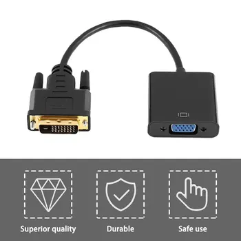 

Full HD 1080P DVI-D to VGA Active Adapter Converter Cable 24+1 Pin Male to 15Pin Female Monitor Cable for PC Display Card