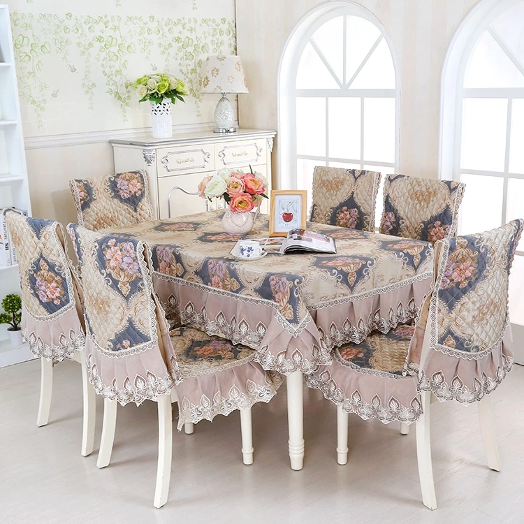 Высококачественная льняная подушка для обеденного стула, Высококачественная обеденная кружевная скатерть, Круглый \ прямоугольный чехол для кресла для дома, украшение стола