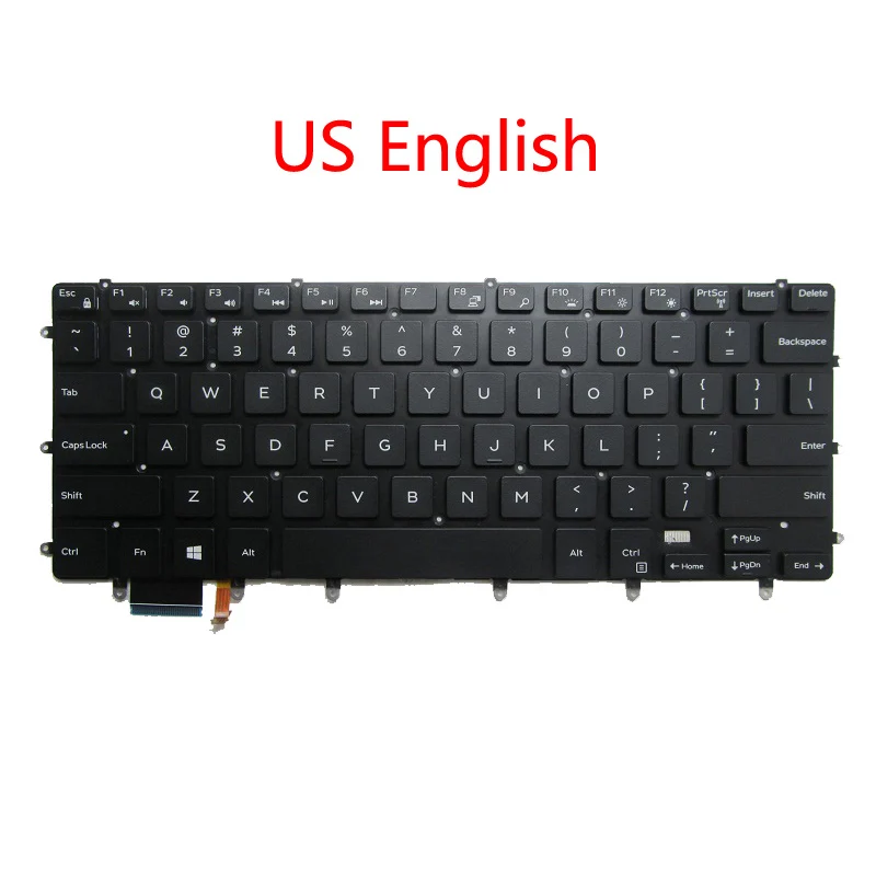 Клавиатура для ноутбука DELL 15 9550 9560 5510 5520 7568 с подсветкой английский (США) RU Русский
