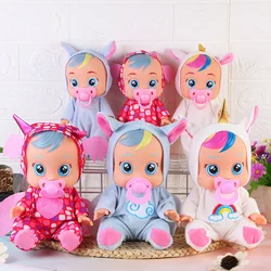 Simulation de pleurs de bébé en vinyl, surprise lol, boneca, nouveau né, pleurs, avec bouteille de lait, 3d 