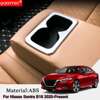 

Car Styling Car Interior Rear Cup Holder Panel Stickers Sequins Cover Automobiles Accessories For Nissan Sentra B18 2020-Present