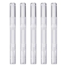 5 упаковок 3 мл прозрачные поворотные ручки пустое масло для ногтей карандаш со щеточкой кончик Косметическая туба для губной помады Аппликаторы инструмент для наращивания ресниц