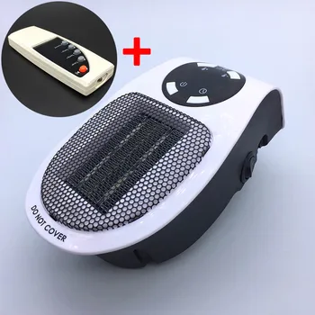 

Portable Electric Heater Room Heaters Warmer With Remote Control Heating Wall Plug in Infrared Heat Warm 500W Against Cold