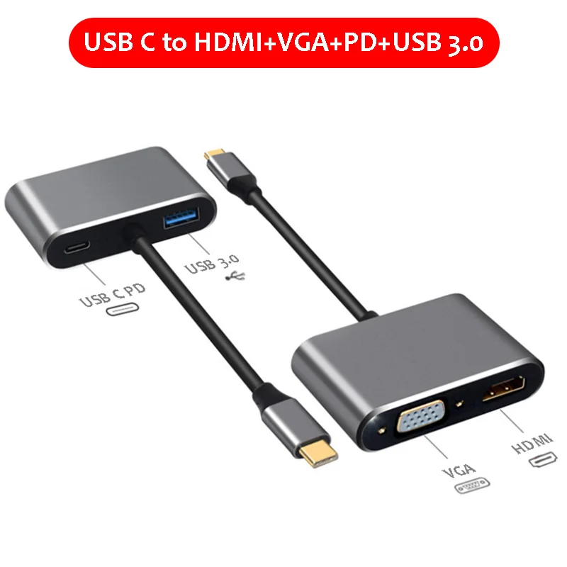 Usb Type C To Vga Hdmi Docking Station 