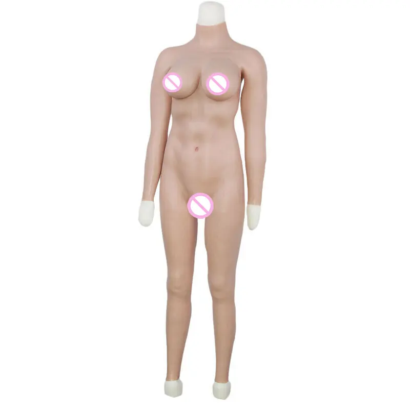 Силиконовые C чашки полный тело лодыжки длина брюки поддельные груди для трансвеститов транссексуалов Drag queen форма груди