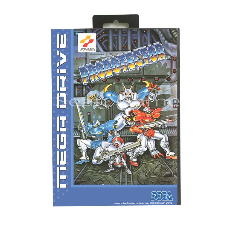 Elevata prestazione 16 бит MD игровая карта для Sega Mega Drive JAP/US EU Probotector Обложка с розничной