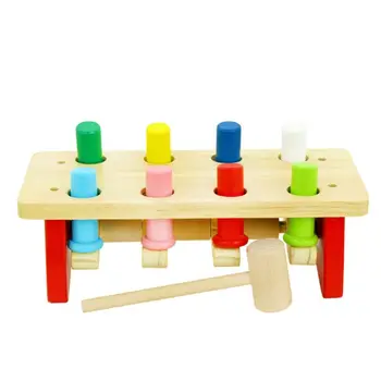 

Wooden Children's Toy With A Mallet, A Beautiful Gift For Boys And Girls