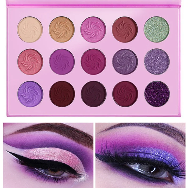 

15 Color Matte Eyeshadow Makeup Palette Long Lasting Shimmer Cosmetic Set Easy to Color