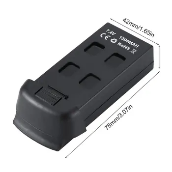 

Lightweight RC Drone Battery 7.4V 1300mAh Lipo Battery Rechargeable Battery Large Capacity for S167 RC Drone Toy Spare Parts