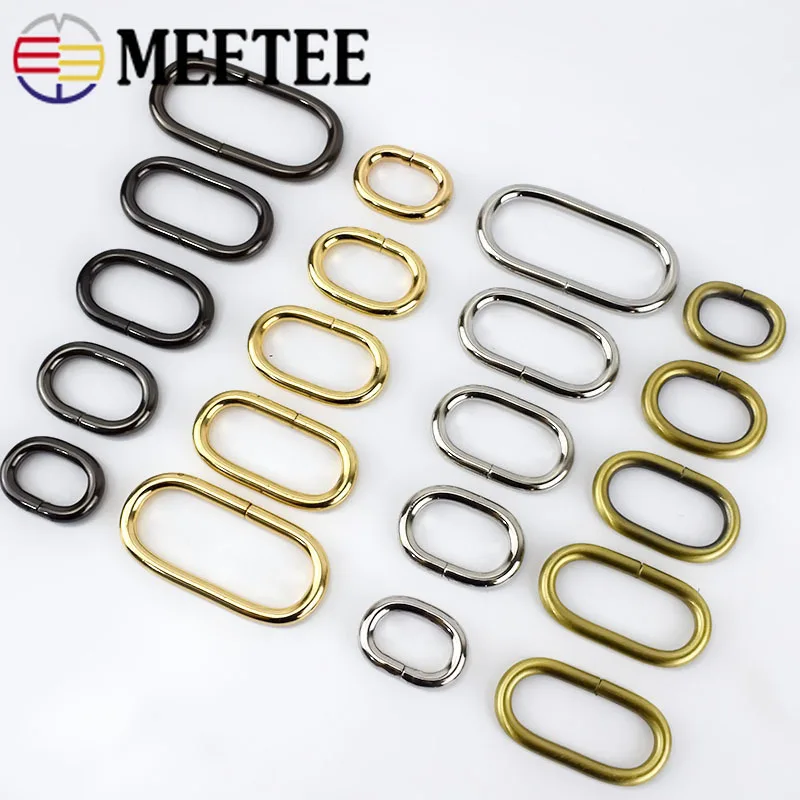 Meetee 10/30 шт. 20 50 мм металлическое уплотнительное кольцо ремень лямки рандомные