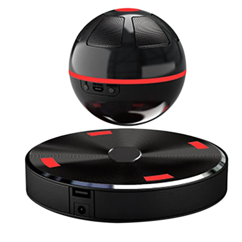 

Retail Portable NFC Magnetic Levitation Floating 3D Stereo Bluetooth Speaker 4.1 for iPhone/Samsung EU Plug(Black)