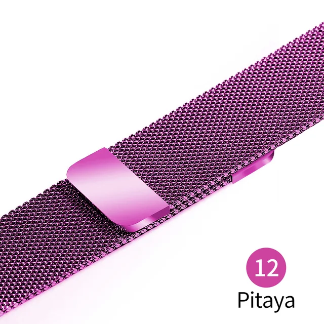 Stainless Steel Milanese Strap For Apple Watch 6 Se Band 44mm 40mm 42mm 38mm Smartwatch iWatch Series 345 Bracelet Magnetic Loop 12 Pitaya