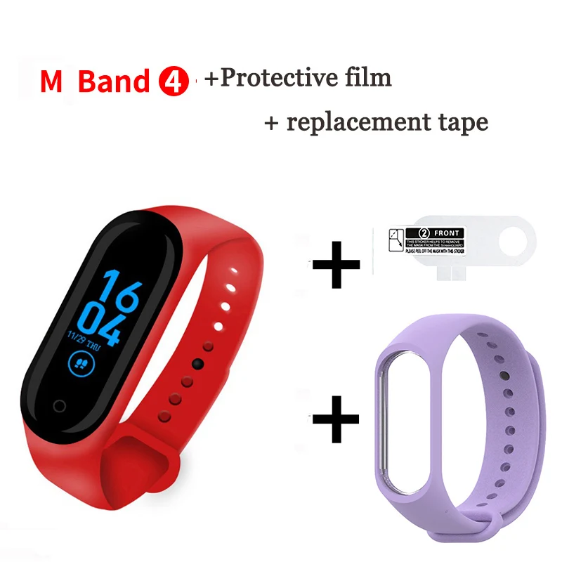 M4 New Smart Bracelet With Replacement With Smart Belt Heart Rate Activity Fitness Tracker Daily Sports Wear Wild M4 - Цвет: 13