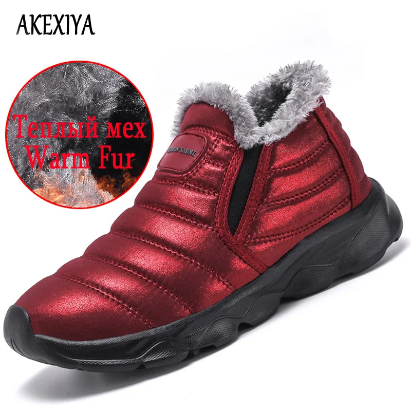 

2019 New Women Winter Boots Thick Plush Keep Warm Women Snow Boots Slip-On Waterproof Lady Ankle Boots Woman Casual Shoes 35-40