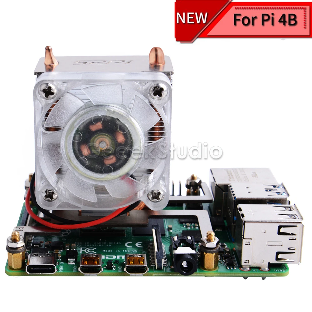 Günstige Neue! EIS Turm CPU Lüfter V2.0 Super wärmeableitung 7 Farben Licht Halterung 5 schicht Fall für Raspberry pi 4B 3B 3B +