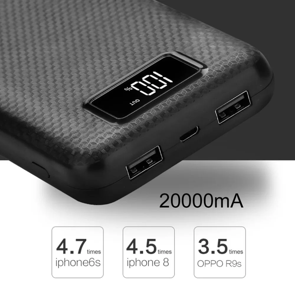 Печатная плата для портативного зарядного устройства power Bank Shell ЖК-дисплей с двумя выходами USB зарядное устройство корпус DIY комплекты модуль 8 шт 18650 батарея