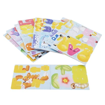 

3D DIY Cute Cartoon Animal Shaped Paper Puzzle Early Learning ABC Baby Toys For Children 26 Letters Montessori Toys For Kids
