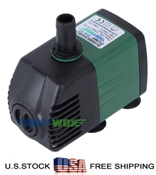 

BOKYWOX 110V Submersible Water Pump 15W Fish Tank Pond Fall Hydroponic Fountain Aquarium 475.5GPH Green