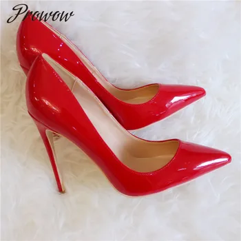

Prowow New Summer Pumps Sexy Pointed Toe HIgh Heels Slip On Thin HIgh Heel Wedding Party Pumps Stiletto