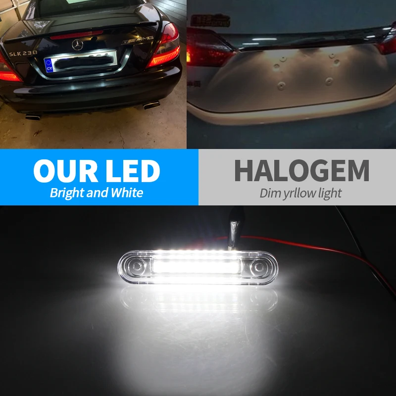 1 Pair Led License Plate Light For Mercedes-benz W124 W201 W202 Car License Plate Light | Fruugo SE