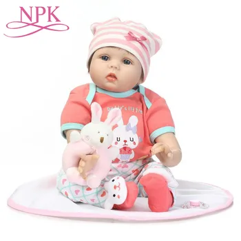 

Dolls Reborn 22" 55CM Soft Silicone Reborn Babies Dolls Toys Rooted Hair Newborn Baby Doll For Kids Girls Bebe Girl Reborn