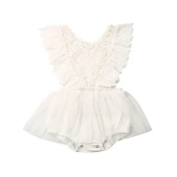 

0-24M Newborn Infant Baby Girl Clothes Lace Ruffle Romper Jumpsuit Sleeveless/Long Sleeve Outfits Sunsuit Clothing