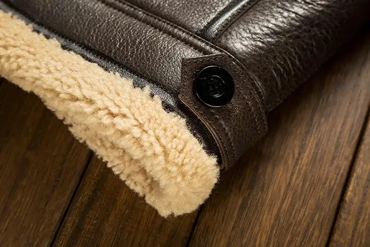 Tcyeek пальто с натуральным мехом зимняя мужская одежда куртка из натуральной кожи куртка-бомбер из овчины пальто Hiver 7107