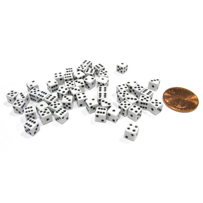 1000Pcs Super Mini 5MM D6 Punkt Würfel Mit Platz Winkel Für Bord Spiele Trompete Stereo Modell Schreibwaren Würfel