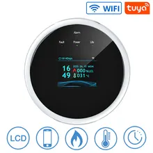 Capteur de gaz naturel Wifi intelligent, alarme de sécurité domestique, détecteur de fuite, détecteur de température