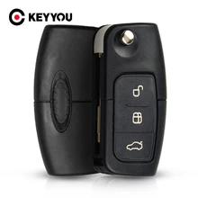 KEYYOU – télécommande à 3 boutons, 433MHz, pour Ford Focus Mondeo C Max S Max Galaxy Fiesta