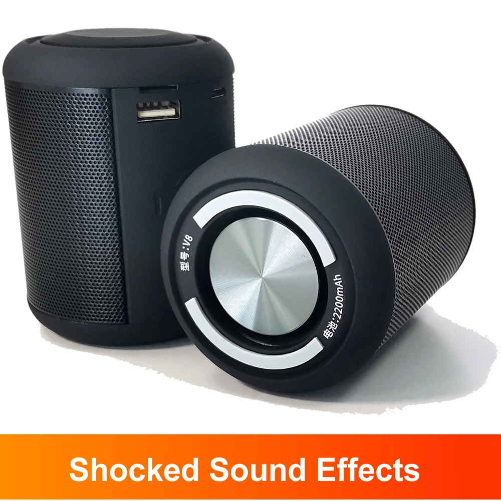 Portable Bluetooth Speakers Box Mini Subwoofer Stereo Shocked  HiFi Sound Office TWS MUSIC Handsfree TF Usb Outdoor Audio Player