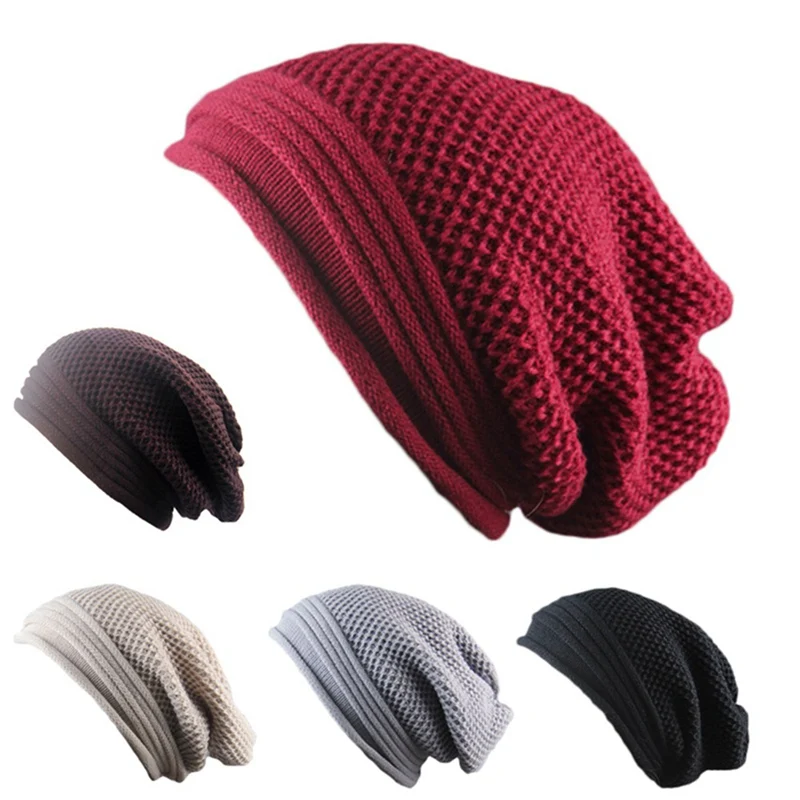 Вязаная шапка зимние шапки для мужчин и женщин Skullies Beanies маска полосатая шапка Gorros Bonnet теплая мешковатая мягкая плотная шапка шапки