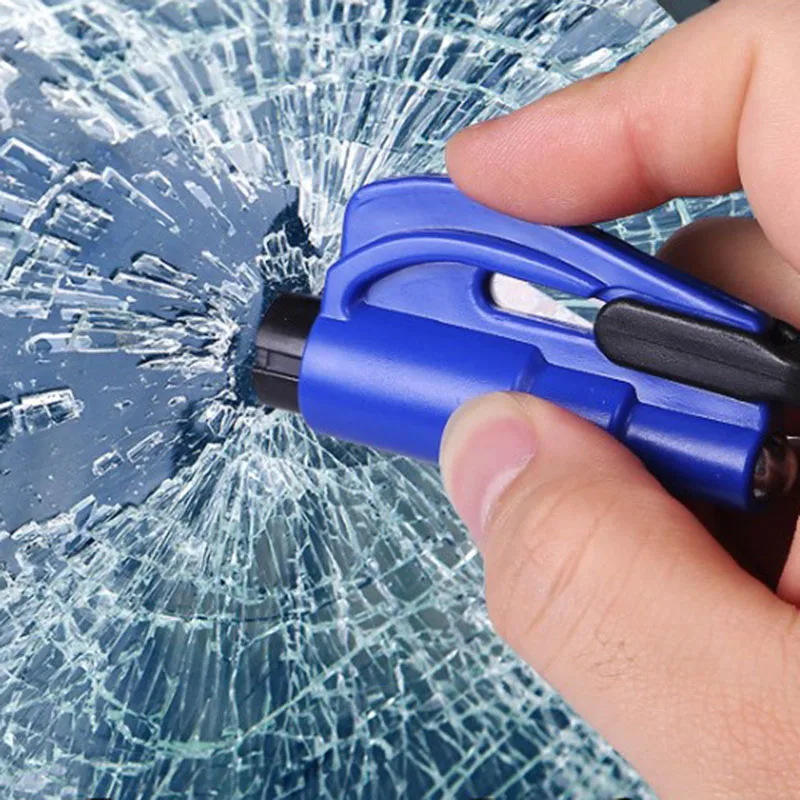 

3 in1 Mini Safety Hammer Keychain Escape Hammer Window Glass Breaker Seat Belt Cutter Rescue Hammer Car Life-saving Escape Tool